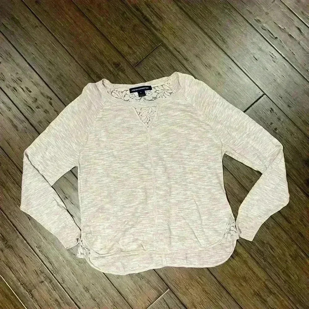 French Connection long sleeve pink  shirt blouse Small